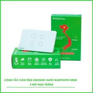 Công Tắc Cảm Ứng 4 Nút BLE Mesh Hunonic Datic